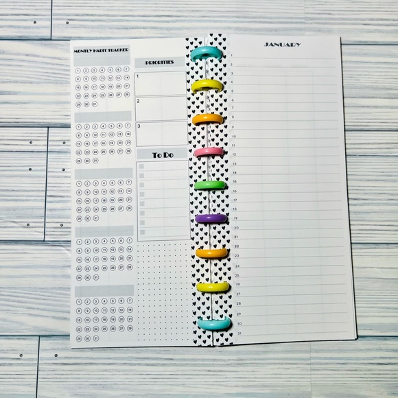 Skinny classic Happy Planner Inserts monthly Layout - Picture 2 of 3